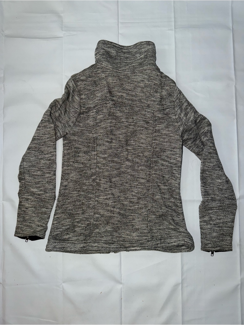 Market & Spruce Heather Gray Asymmetrical Zip Jacket - Picture 2 of 3